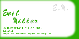 emil miller business card